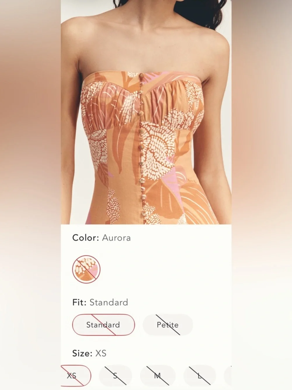 Anthropologie x Farm Rio Linen Blend Strapless Drop-Waist Maxi Dress Size S NWT - Picture 3 of 14